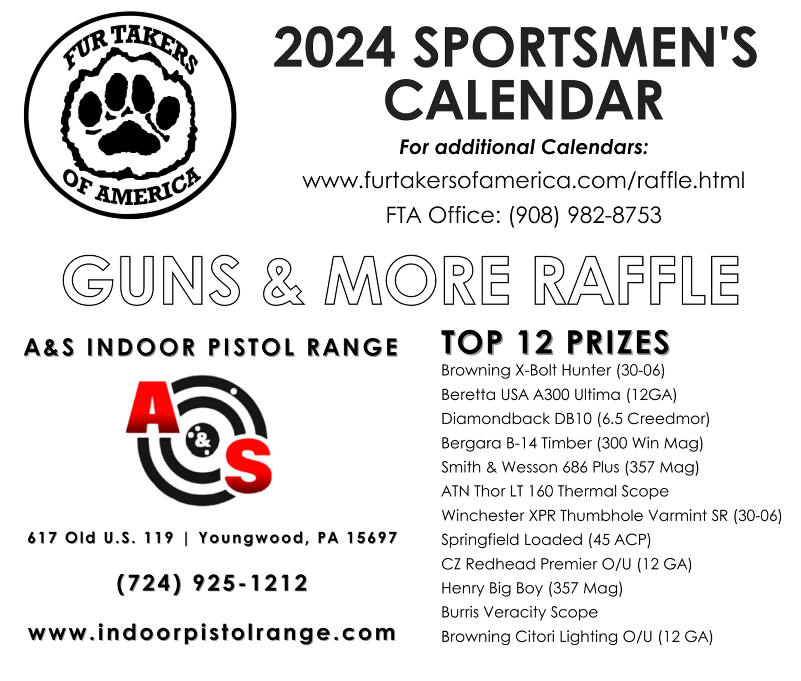 Calendar Raffle Fur Takers of America